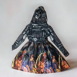 The Pyramid Collection Soho Chick Hooded Dress Size Small